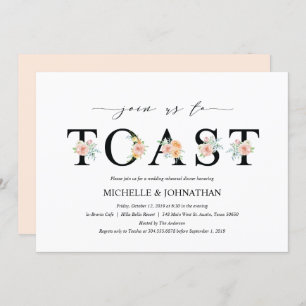 Elegant Romance Wedding Rehearsal Dinner Invites