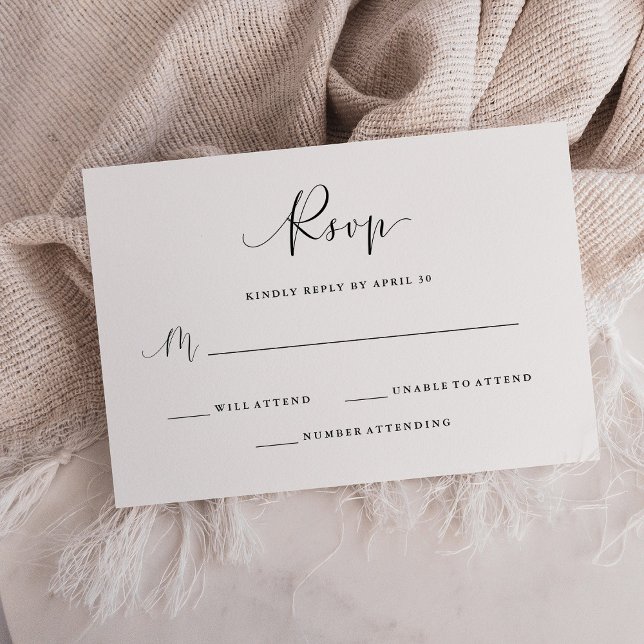 Elegant Romance | Wedding RSVP Card (Creator Uploaded)