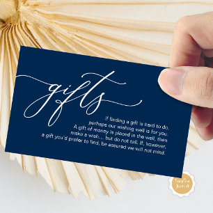 Elegant Romantic, A note on gifts, Money Cash Enclosure Card