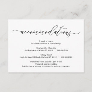 Elegant Romantic, Black, Accommodations Enclosure Card