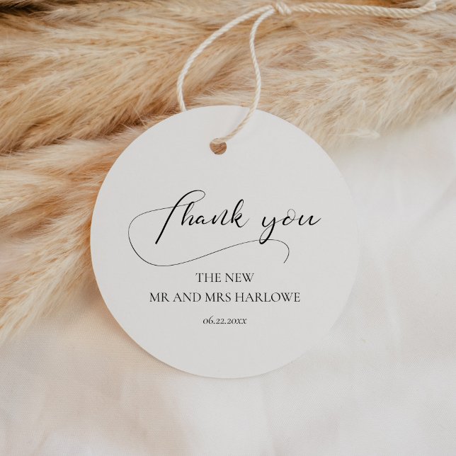 Elegant romantic calligraphy wedding favour tags (Creator Uploaded)