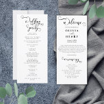 Elegant Romantic Calligraphy  Wedding Program<br><div class="desc">Elegant Romantic Calligraphy Wedding Program.</div>
