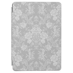 Elegant Romantic Chic Floral Damask-Grey iPad Air Cover