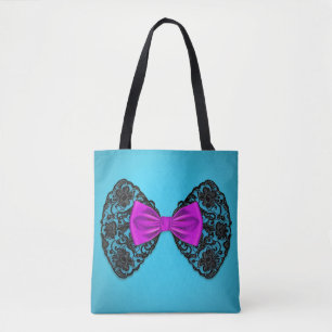 Elegant Romantic Chic Lace Trendy Modern Girly Tote Bag