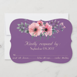 Elegant Romantic  Floral RSVP Invitation
