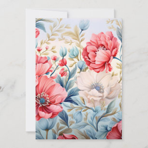 Elegant Romantic Flower Botanical Garden Announcement