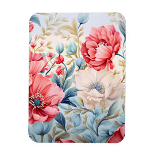 Elegant Romantic Flower Botanical Garden Magnet