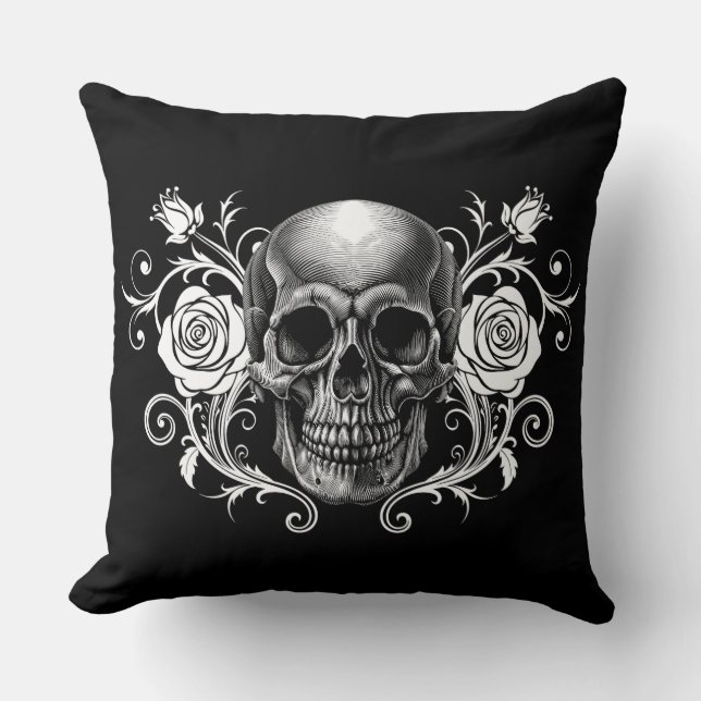 Elegant, Romantic Goth  Cushion (Front)