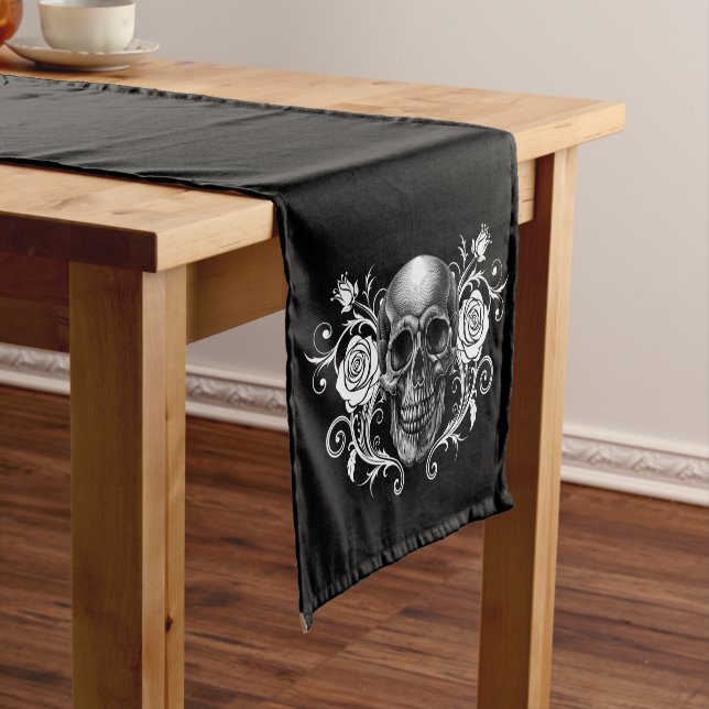 Elegant, Romantic Goth  Short Table Runner (In Situ)