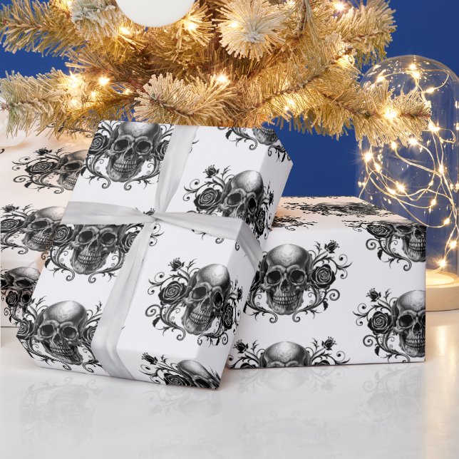 Elegant, Romantic Goth  Wrapping Paper (Holidays)