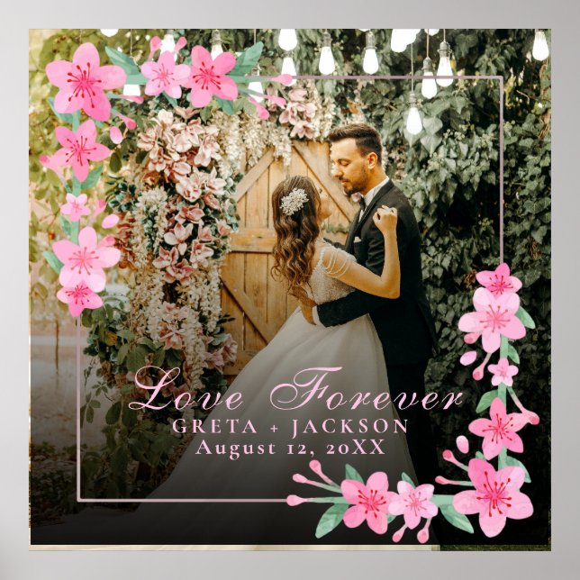 Elegant Romantic Happy Valentine's Day Poster (Front)