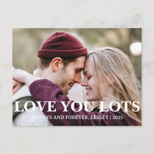 Elegant Romantic Love Couple Valentines Day Photo Holiday Postcard