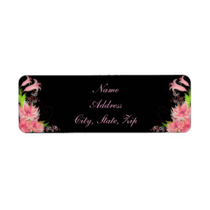 Elegant Romantic Pink Floral Address Labels