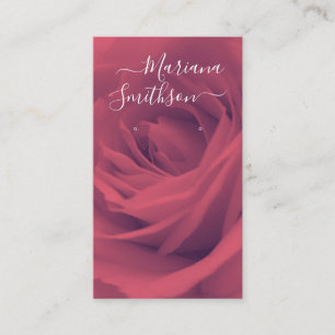 Elegant Romantic Pink Rose Earring Display Card