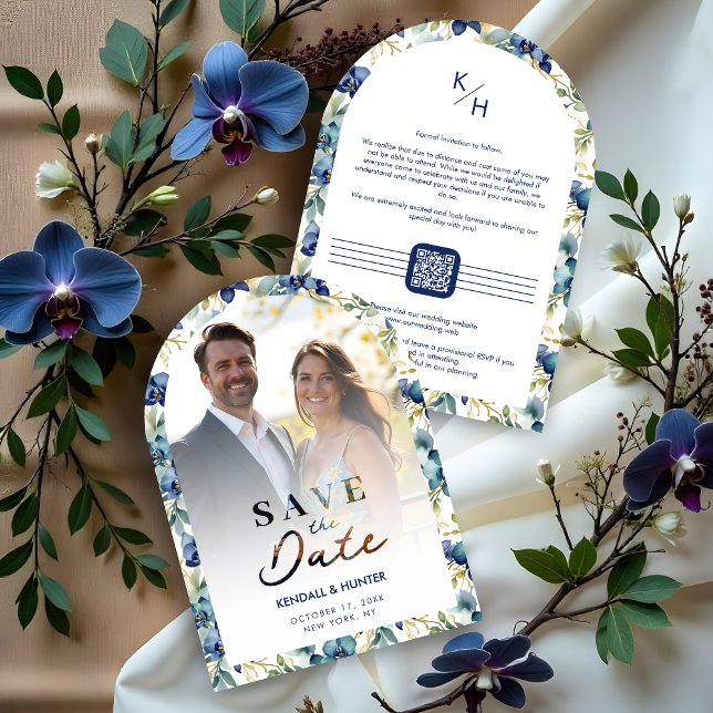 Elegant Romantic Sheer Design Delicate Die-Cut Save The Date (Elegant Romantic Sheer Design with Delicate Die-Cut Details Photo Wedding Save the Date Cards.)