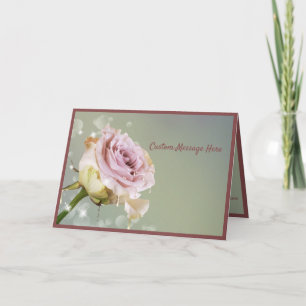 Elegant & Romantic Single Pink Rose Card