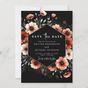 Elegant Romantic Terracotta Wedding Save The Date