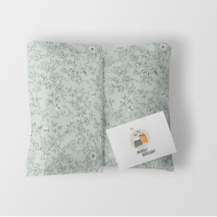 Elegant Romantic Vintage Floral Pattern Sage Wrapping Paper Sheet