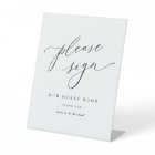 Elegant Romantic Wedding Guest Book Table Sign