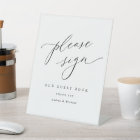 Elegant Romantic Wedding Guest Book Table Sign