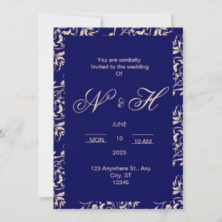 Elegant & Romantic wedding invitation