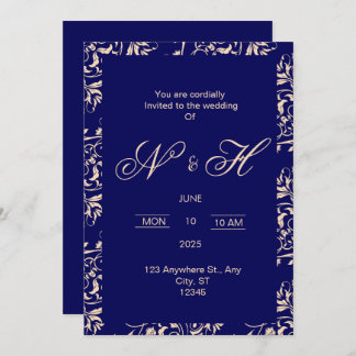 Elegant & Romantic wedding invitation