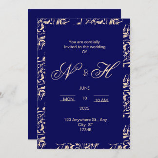 Elegant & Romantic wedding invitation