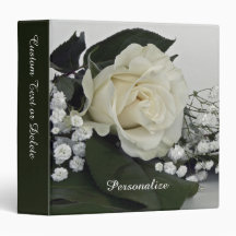Elegant & Romantic White Rose Personalise
