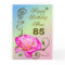 Elegant rose 85th birthday card for Mum