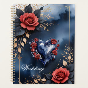 Elegant rose arrangement with golden foliage planner