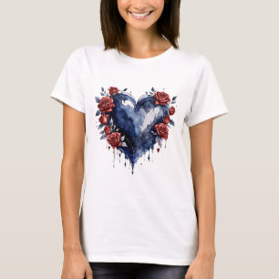 Elegant rose arrangement with golden foliage  T-Shirt
