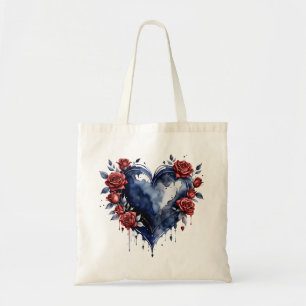 Elegant rose arrangement with golden foliage tote bag
