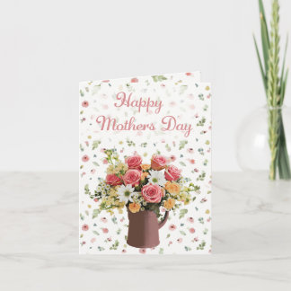 Elegant Rose Bouquet Mother's Day Card