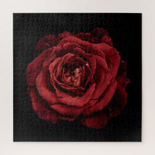 Elegant Rose Collection on Black Jigsaw Puzzle