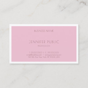 Elegant Rose Colour Modern Template Sophisticated Business Card