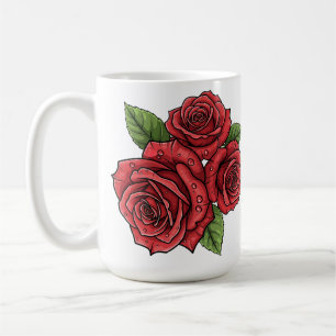 Elegant Rose Design Coffee Mug
