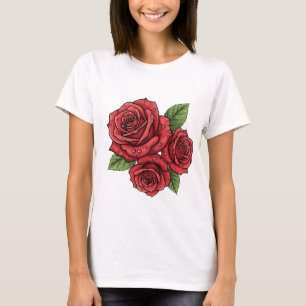 Elegant Rose Design T-Shirt