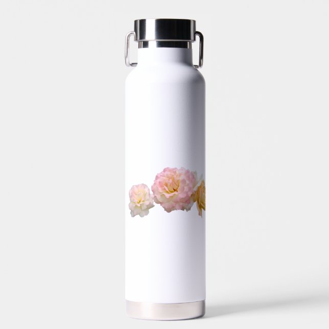 Elegant Rose Design Water Bottle (Front)