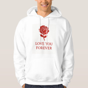 Elegant Rose Emblem Warming Hearts Valentine day Hoodie