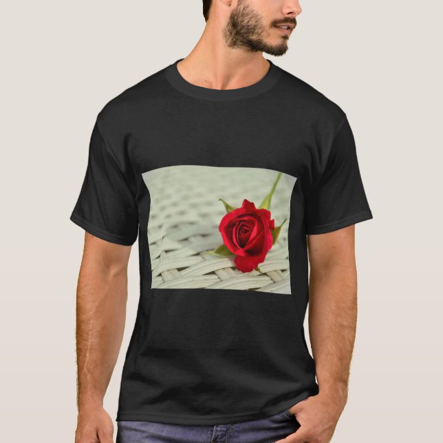 Elegant Rose Floral Graphic T-Shirt (Front)