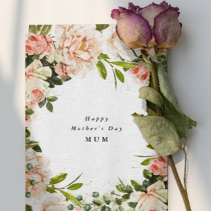 Elegant Rose Floral Romance Photo Mother's Day Card