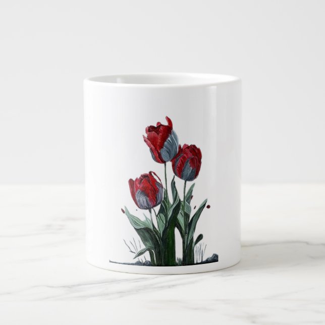 Elegant Rose Flower Mug – Timeless Floral Design (Front)