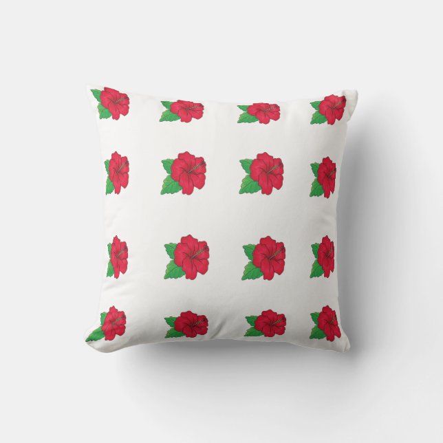 Elegant Rose Flower Pattern Pillow (Front)