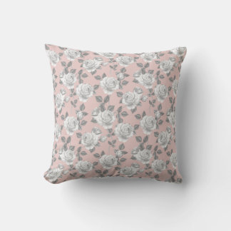 Elegant Rose Garden in Pink Cushion