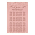 Elegant rose gold 20 tables wedding seating chart