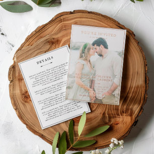 Elegant Rose Gold 2 in 1 Photo Details Wedding