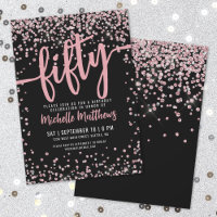 Elegant Rose Gold 50th Birthday