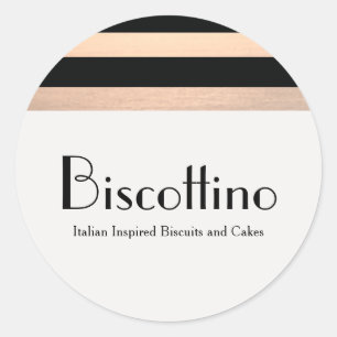 Elegant Rose Gold Accent  Modern Light Pink Classic Round Sticker
