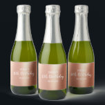 Elegant Rose Gold Any Age 30th Birthday Mini Sparkling Wine Label<br><div class="desc">Elegant Rose Gold Foil Any Age 30th Birthday Mini sparkling wine bottle labels</div>
