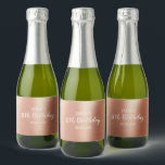 Elegant Rose Gold Any Age 30th Birthday Mini Sparkling Wine Label<br><div class="desc">Elegant Rose Gold Foil Any Age 30th Birthday Mini sparkling wine bottle labels</div>